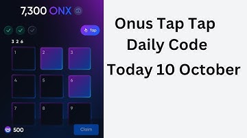 Onus Daily Code Today 10 October | Onus Tap Tap Daily Code Today | ONX Daily Code Today #onustaptap