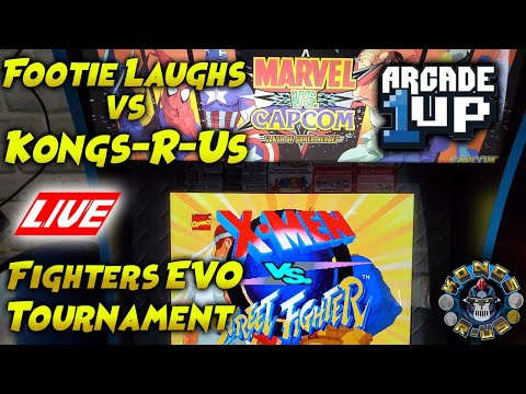 FightersEVO X-Men vs Street Fighter Arcade1Up Tournament LIVE! (FootieLaughs vs Kongs-R-Us) from Kongs-R-Us