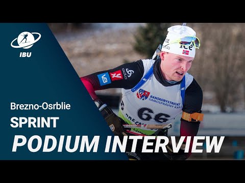 IBU Cup 21/22 Brezno-Osrblie Men Sprint Podium Interview