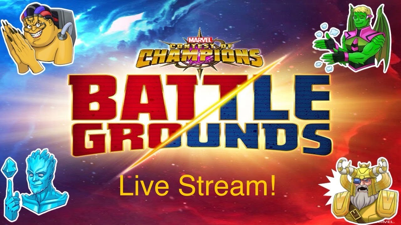 Late Night Battlegrounds Live Stream! Grinding GC! Weeks 3-4 | Marvel Contest Of Champions