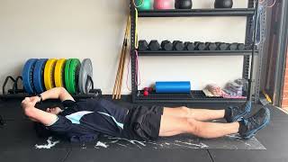 Mid-back extension with towel across