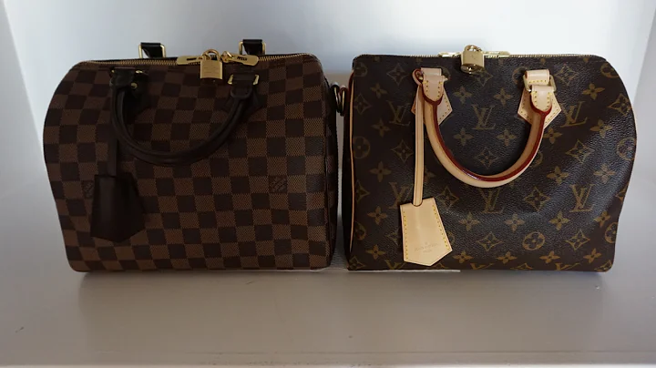 Louis Vuitton Comparison Speedy B monogram vs Damier Ebene, wear and tear and what's in my bag