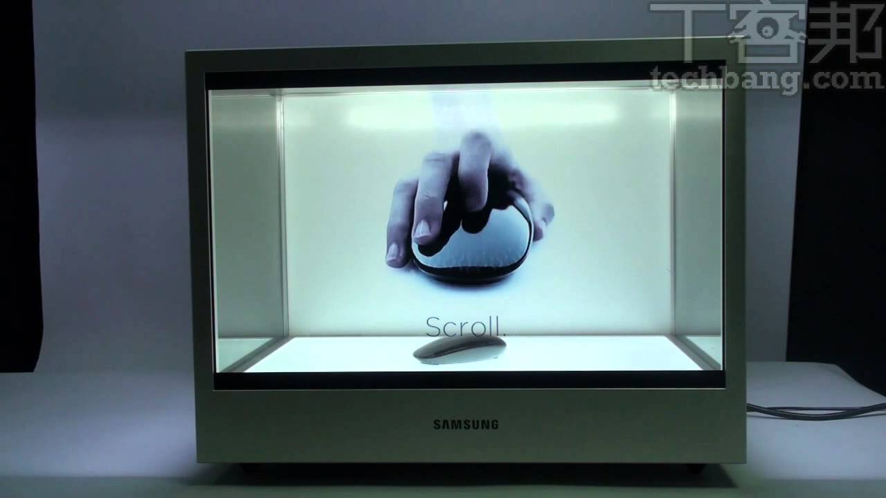 Samsung NL22B透明螢幕展示Logitech M600