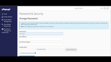 How To Change Cpanel Password