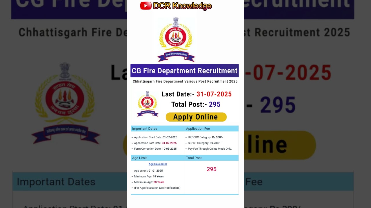 CG fire vecancy 2025 