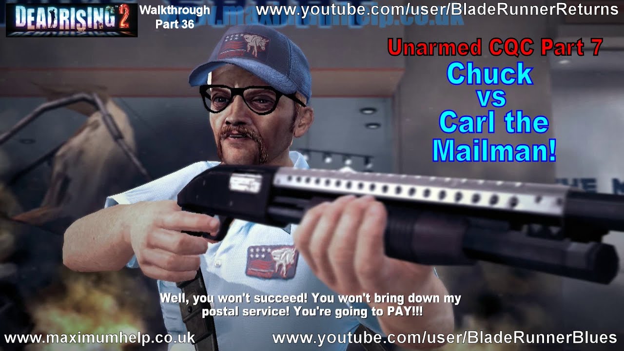 Unarmed CQC Pt 7 Carl the Mailman Boss Fight! Dead Rising 2 Walkthrough PC Max Settings 1080p HD