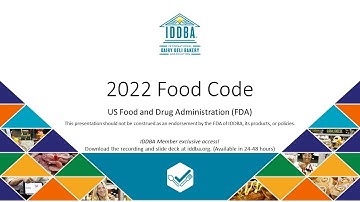 New 2022 FDA Food Code