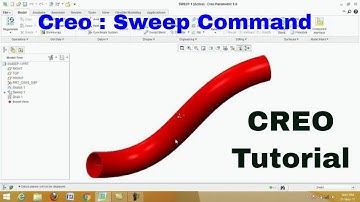 Creo  Tutorial - Sweep Feature | Sweep Command