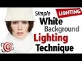 White Background Lighting technique with a softbox or OctoDome.  Perfect for high key portraits.