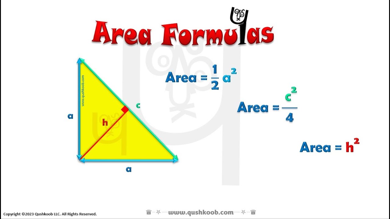Area of an isosceles right triangle given the altitude to the