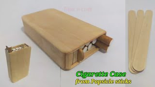 Making cigarette case from Popsicle sticks