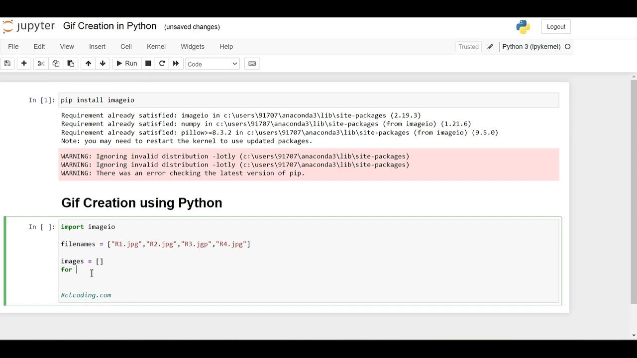 Day 170 : Gif creation using Python - YouTube