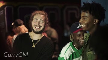 Playboi Carti, Post Malone, and Ian Connor performing at Los Angeles