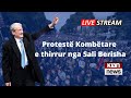 Berisha protestë para Kryeministrisë: Rrëzojmë Ballkanin e Hapur kur PD të vijë në pushtet