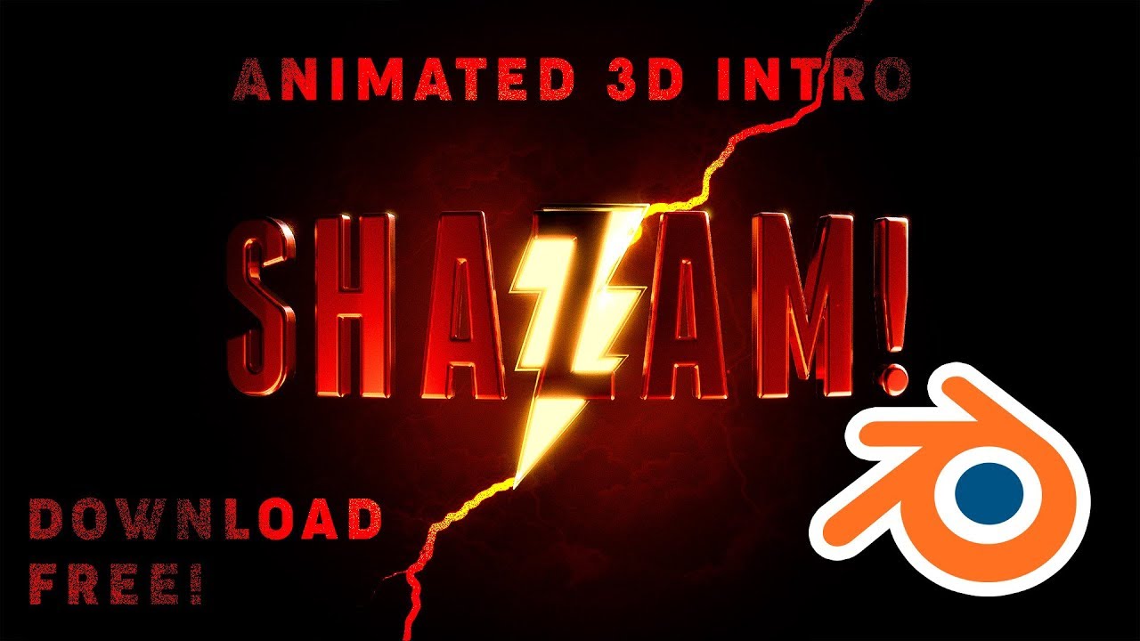 Template free | Intro Shazam Editable with sound | Blender