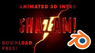 Template free | Intro Shazam Editable with sound | Blender