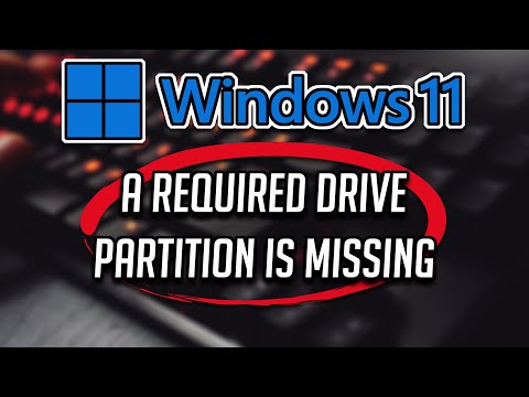 FIX A Required Drive Partition Is Missing Error During Reset This PC Windows 11/10
