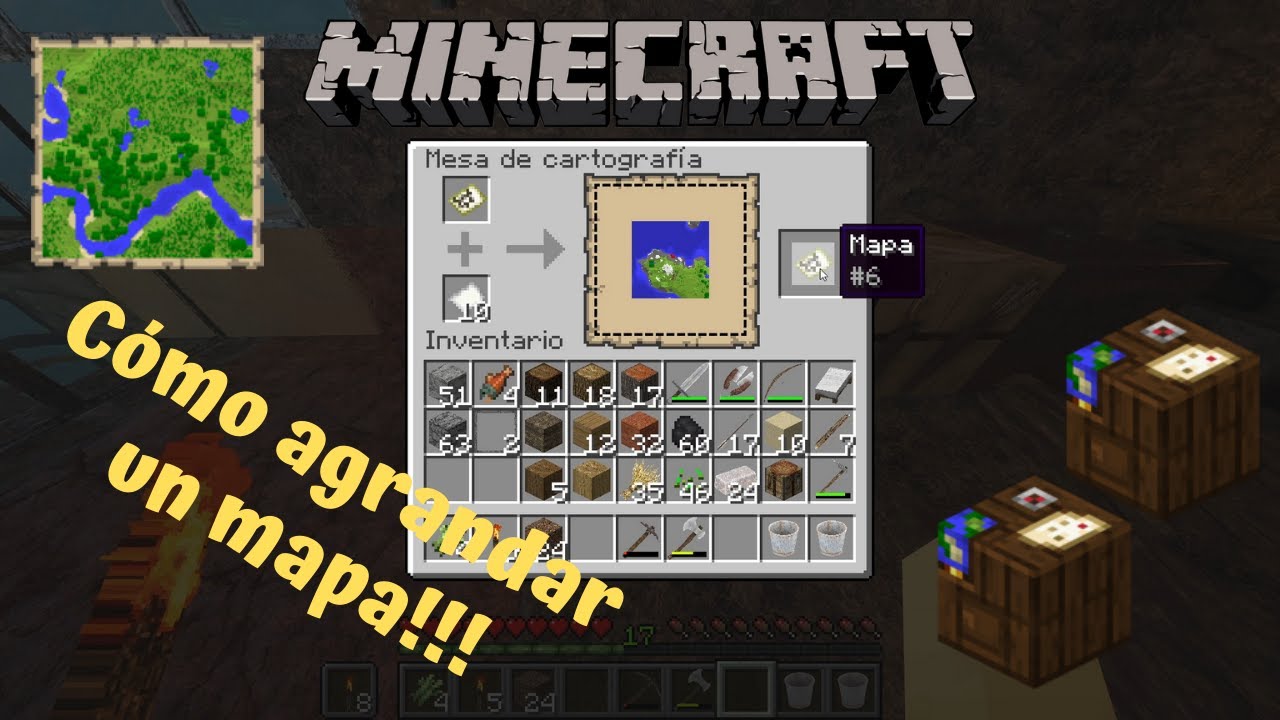 Minecraft Cómo Agrandar Un Mapa Youtube