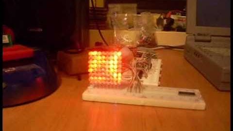 Homebrew 8x8 LED Matrix Display - Scrolling Text