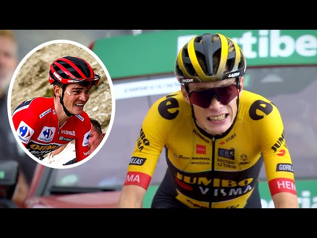 Jonas Vingegaard ATTACKS Sepp Kuss on the Tourmalet | Vuelta a Espana 2023 Stage 13 class=