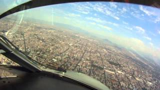 LANDING ERJ 145 MEXICO CITY COCKPIT VIEW