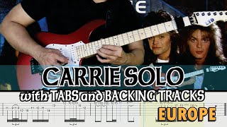 EUROPE || CARRIE SOLO with GUITAR PRO7 TABS and BACKING TRACK || ALVIN DE LEON (2020)