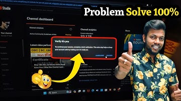 Fix the Yt Studio Verification Issue Today! @ManojDey