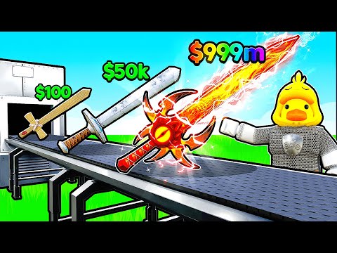 Thumbnail for I Made TRILLIONS Building STRONGEST Sword Factory in Roblox!