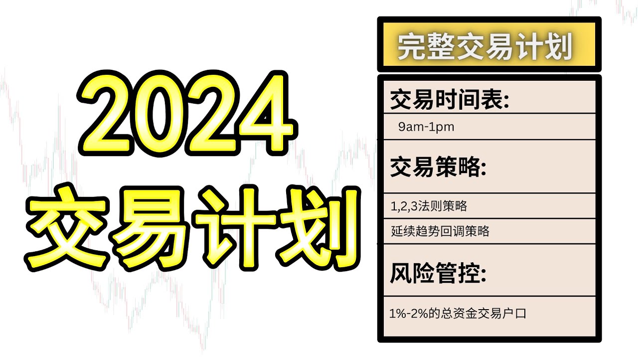 新手交易者&亏损交易者必看的交易计划 (每天在你还没开始交易之前一定要看一次的课程）