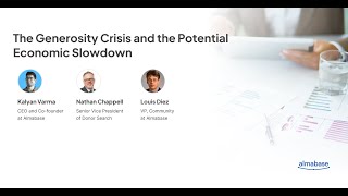The Generosity Crisis and the Potential Economic Slowdown