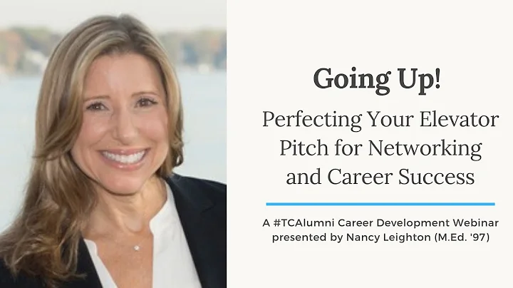 Going up! Perfecting Your Elevator Pitch for Netwo...