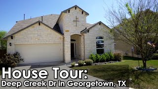 MLS House Tour: 225 Deep Creek Dr in Georgetown, TX - Huge Open Floor Plan, Huge Backyard!