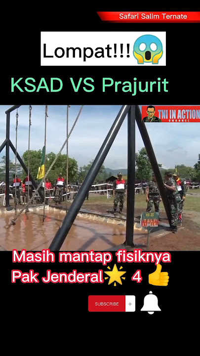 ketika KSAD Jenderal Mulyono vs Prajurit😱#ikut latihan lompat rintangan🔥🇮🇩💪#shorts