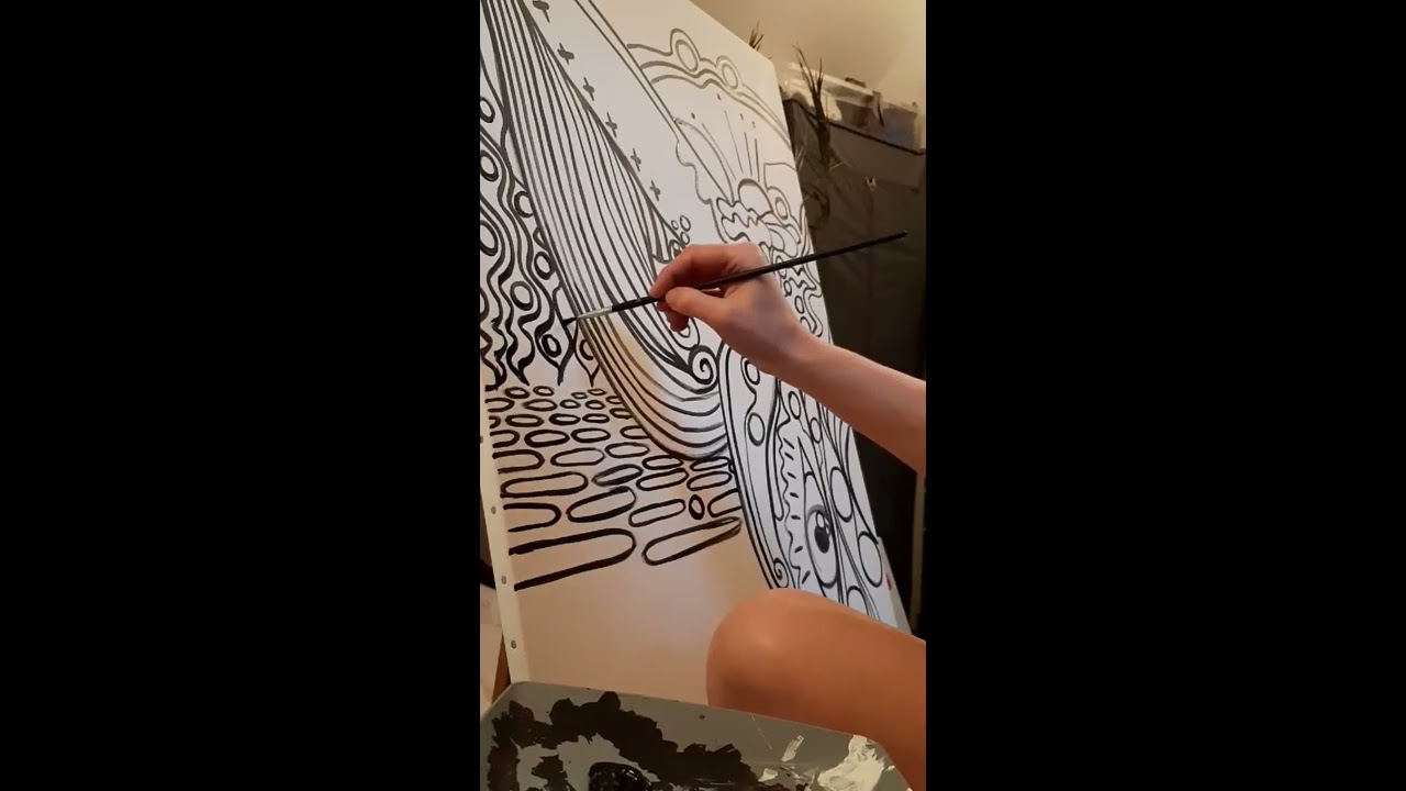 Painting video 12 Sketching the canvas - YouTube