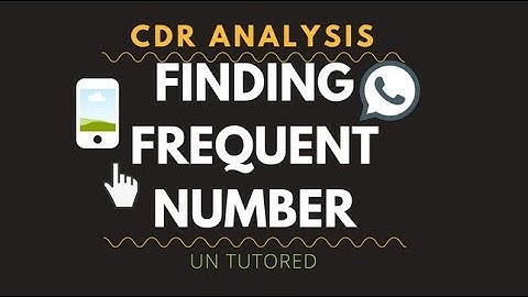 CDR Analysis using Excel || Finding most frequent number