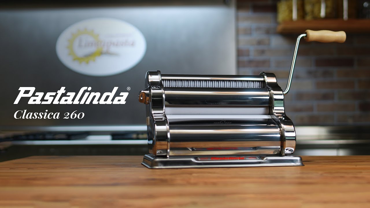 PASTALINDA Macchina Per Pasta Classica 200 – Rulli In Acciaio Inox 20 Cm, 9 Spessori, 2 Tagli – Per Tagliatelle E Fettuccine