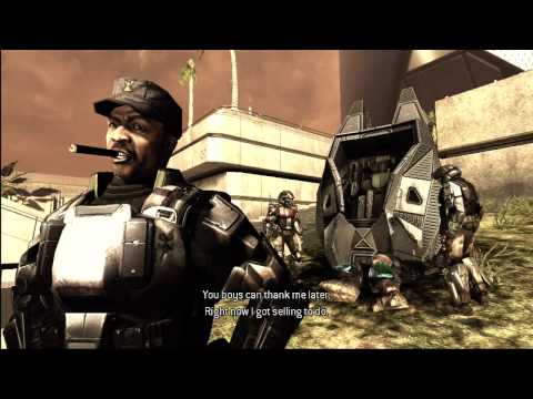 Halo 3 ODST Sargent Johnson Fire Fight HD