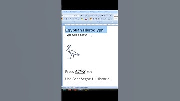 Egyptian Hieroglyph Code 13161 #msword #viral  #wordtipsandtricks #shorts #shortsfeed