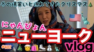 遅れてきたニューヨークのクリスマス爆買いスケートVLOGでにゃんぴょんボスとニューヨークチャリぶっ飛ばしエキサイティング動画