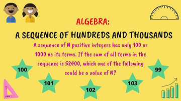 Algebra: A sequence containing only hundreds and thousands | GRE, GMAT, SAT, ACT, CAT