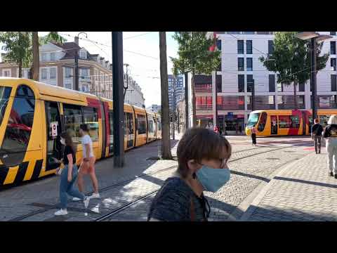 ALSACE, FRANCE: Mulhouse Ville | Shopping Center | Tramway | Été/Summer Season