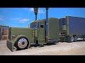 Outlaw Pete 389  -  Straight Piped Big CAT Power   (ATS American Truck Simulator Gameplay)