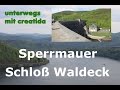 Schloß Waldeck Sperrmauer * Замок цитадель Вальдек