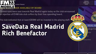 Real Madrid Save Data | Rich Benefactor Active | Football manager mobile 2023
