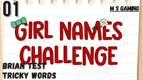 Brain Test: Tricky Words GIRLS NAMES Challenge Level - 1 || Walkthrough Gameplay || #shorts