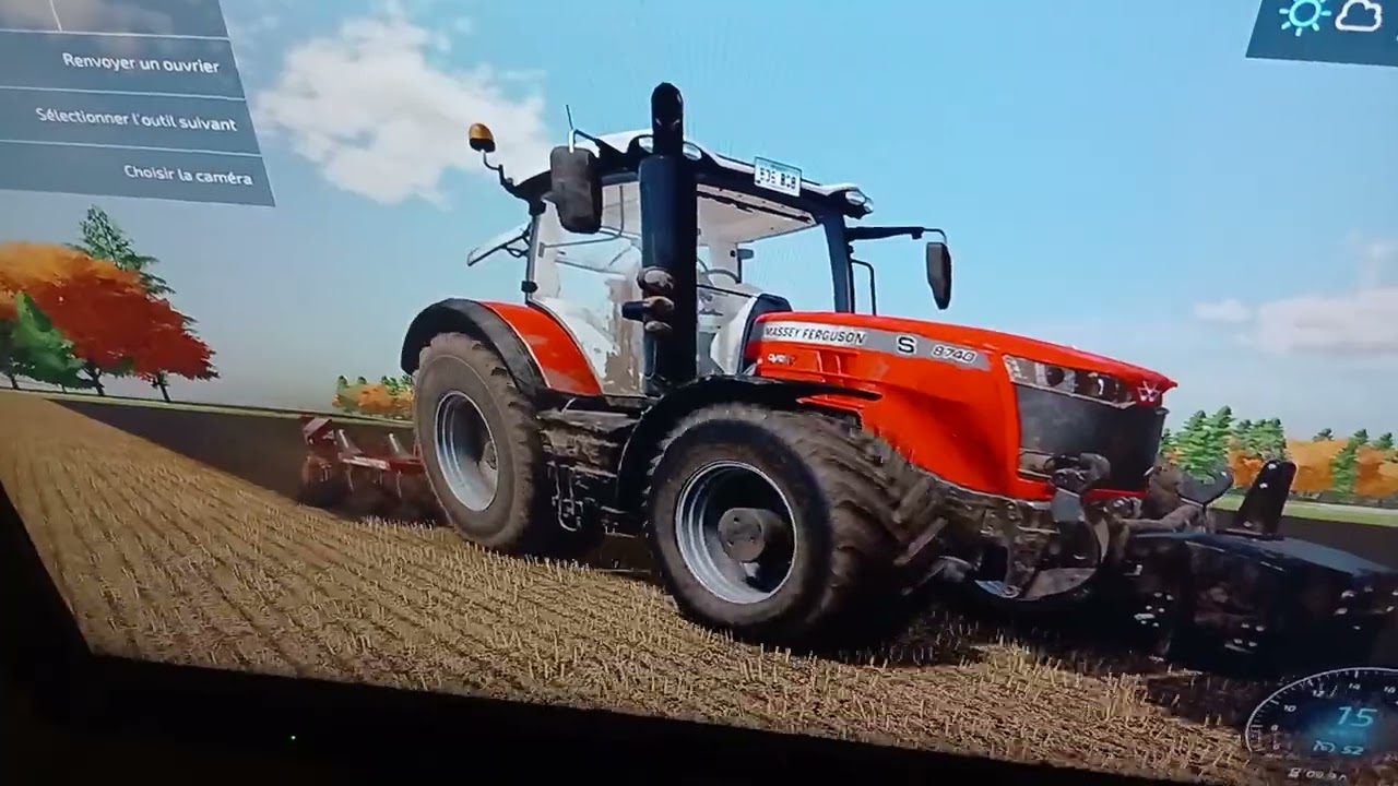 Lanchon christophe patron  8740s massey ferguson dyna vt  canadien  cultiver  je retourne le fumier 