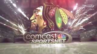 The intro to chicago blackhawks hockey games on comcast sportsnet,
with nbc affiliate id at beginning.