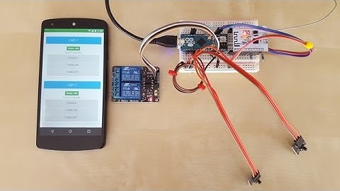 Flowerino + Arduino + ESP8266 WiFi: control lights in a room via browser or buttons