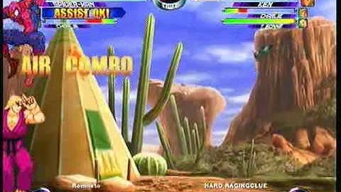 MvC2 Online (360): Brett (Cha/Spid/Psy) vs Hard RagingClue (Cha/Ken/Tron) 8 .:4.28.10:.