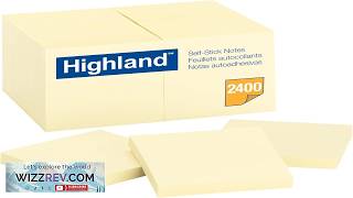 Highland Sticky Notes 3 x 3 Inches Yellow Set of 24 (6549 24)